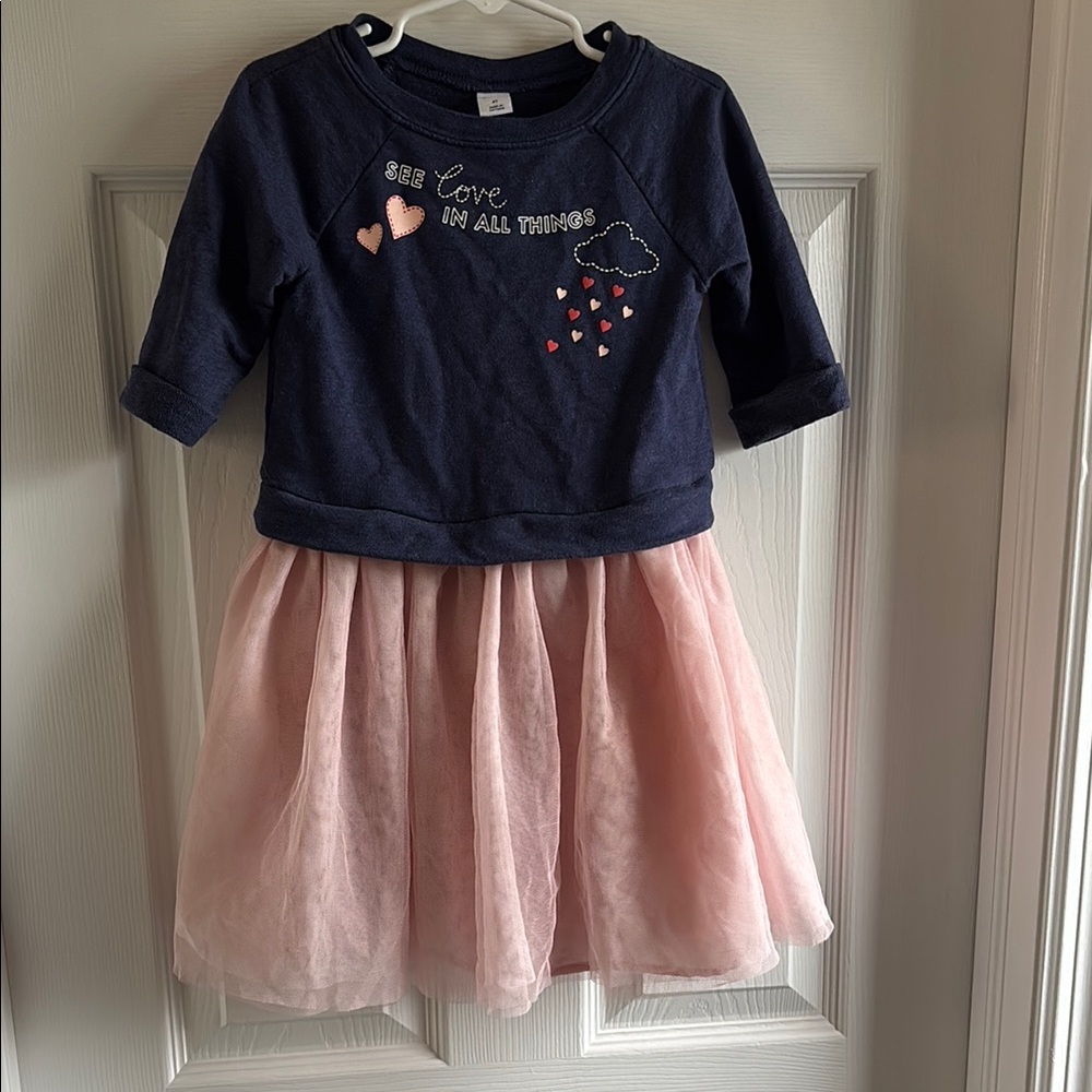 Old Navy Navy and Pink Kids Casual Dress